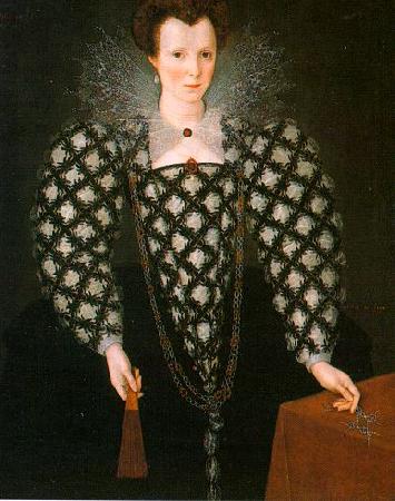 GHEERAERTS, Marcus the Younger Portrait of Mary Rogers: Lady Harrington dfg Sweden oil painting art